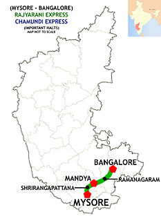 Chamundi Express Train in India