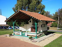 Changi chapel, built by Australian POWs in 1944, later relocated to Duntroon, Canberra Changi Chapel March 2013 2.jpg