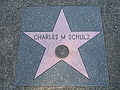 Charles M. Schulz's replica Hollywood Walk of Fame TV star