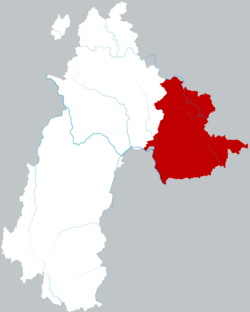 貴州省中の六枝特区の位置