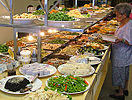 대만 소식의 예. 바이킹 요리의 형태로 팔고 있는 대만의 정진 요리의 가게.