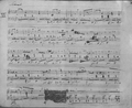 Autograph page of Prelude Op. 28, No. 15 by Fryderyk Chopin.