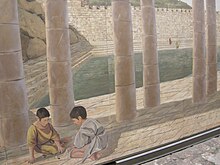 Artist's reconstruction of the pool in the Second Temple period