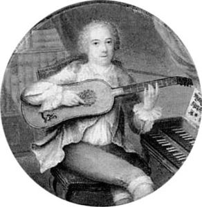 Claude Balbastre (1724-1799), compositeur et organiste, qui étudia avec Claude Rameau.