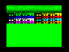 Sample character set display showing block graphics as used in the TRS-80 Color Computer (CoCo), and Dragon 32/64 Cocobvdg.png