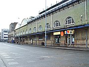 Trainshed north side. Collier street entrance and shops, pre-2007 redevelopment (2003)