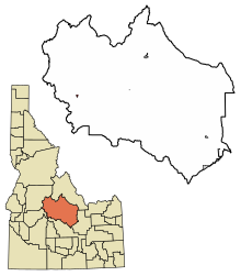 Custer County Idaho Aree incorporate e non incorporate Stanley Evidenziato 1676780.svg