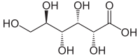 Skeletal formula of gluconic acid