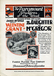 <i>The Daughter of MacGregor</i> 1916 film by Sidney Olcott