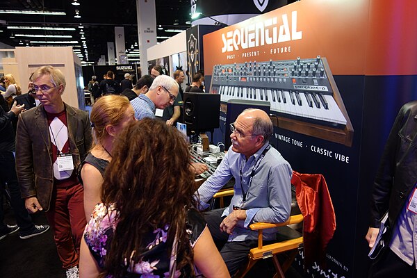 Dave Smith (right), one of the creators of MIDI