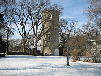 The water tower is the only surviving structure from the "Ellwood Green" stable complex. Ellwood House6.jpg