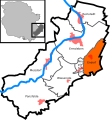 Deutsch: Lage von Endorf in der Gemeinde Falkenstein/Harz im Landkreis Harz in Sachsen-Anhalt, Deutschland. English: Location of Endorf in the municipality Falkenstein, Saxony-Anhalt in Landkreis Harz in Saxony-Anhalt, Germany.   selected district   other districts   settlement   border of the municipality   border between two districts   Selke   This file was uploaded with Commonist.