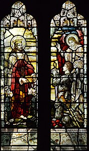 Enfield, St Mary Magdalene, Christian received into Heaven window.jpg