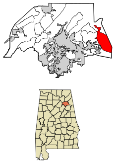 Etowah County Alabama Incorporated and Unincorporated areas Ballplay Highlighted 0103820.svg