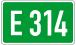 European Road 314 number DE.svg