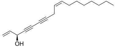 Structural formula of (-) - falcarinol