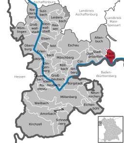 Läget för Faulbach i Landkreis Miltenberg