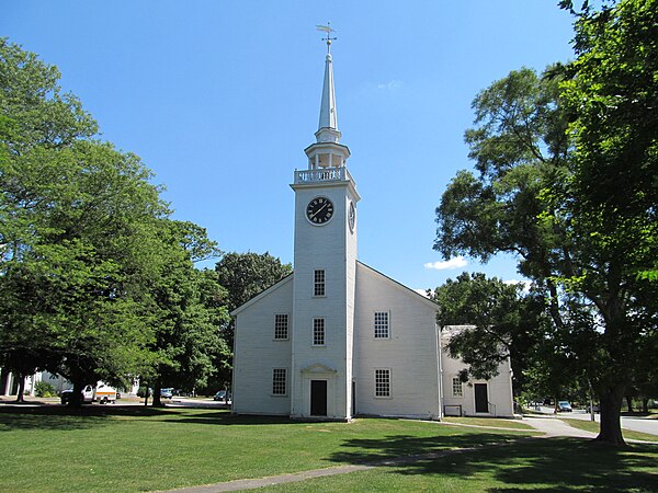 First Parish Meeting House, a Unitarian Universalist congregation originally built c. 1750.