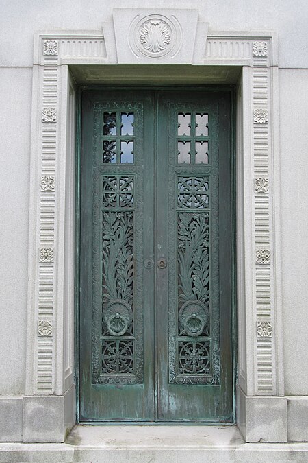 Bronze doors on the Flower mausoleum
