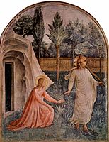 Noli me tangere no claustro do convento dominico de San Marcos de Florencia, de Fra Angelico (1434).