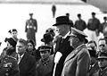 Francisco Franco e o presidente americano Dwight D.Eisenhower em Madri em 1959.