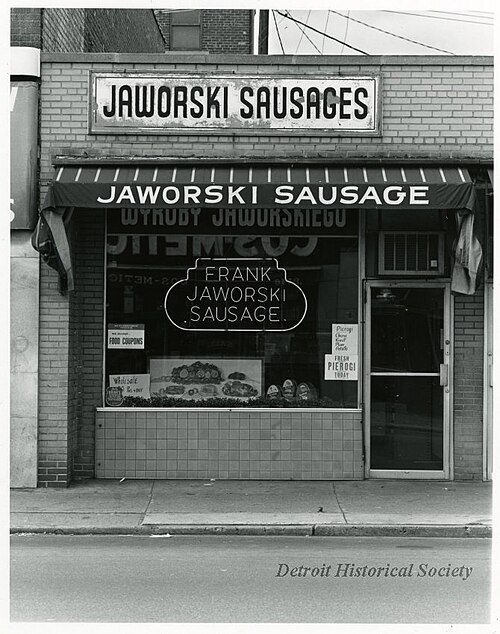 A sausage shop in Hamtramck in 1974