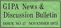 Thumbnail for File:GIPA News &amp; Discussion Bulletin Masthead.jpg