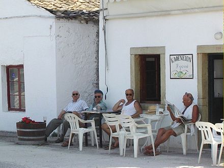 Kafenio in Gaios, 2006