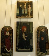 杰拉尔德·大卫的《切尔瓦拉多联画（英语：Cervara Altarpiece）》，圣母子153 × 89cm，两侧画板152 × 64cm，耶稣受难图102 × 88cm，约作于1506－1510年，1892年始藏，藏于白宫。[7]