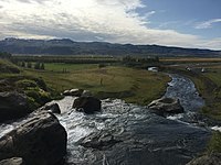 Il fiume Merkjá visto dal secondo salto