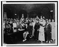 Gov. Gardner signing resolution ratifying amendment to U.S. Constitution granting universal franchise to women - Carl Deeg. LCCN2003668342.jpg