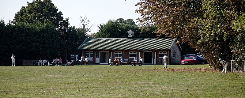 File:Great Canfield CC cricket ground pavilion in Essex England 2.jpg