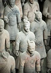 Terracotta army soldiers in daily wear, Qin dynasty