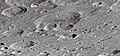 English: Hagecius lunar crater as seen from Earth with satellite craters labeled