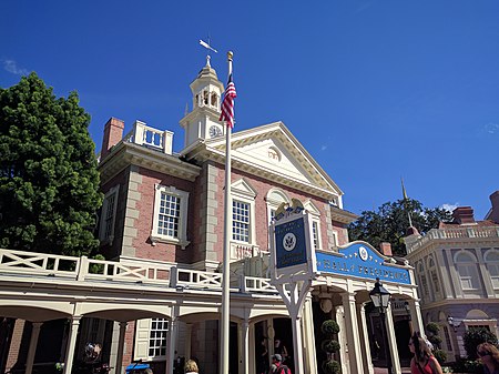 Hall of Presidents on Election Day (30230222304).jpg
