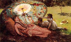 Lady with a Parasol by Hamilton Hamilton (NO DESCR.).