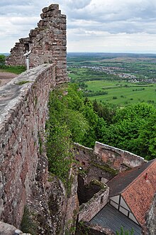 Partial view of the ruined castle of Haut-Barr in Alsace (similar angle as on the cover) Haut-Barr.jpg