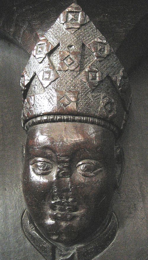 14th-century carving of Henry le Despenser, misericord in a chancel stall in King's Lynn Minster