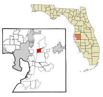 Emplacement dans le comté de Hillsborough et dans l'état de Floride