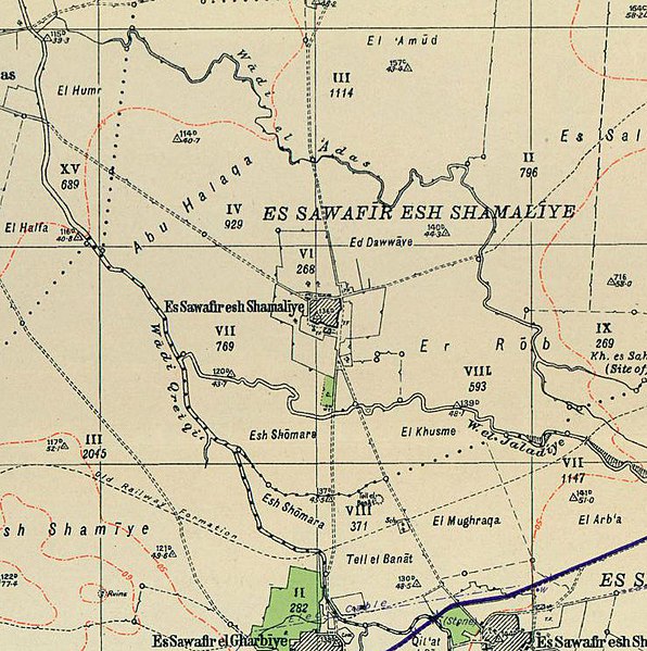 File:Historical map series for the area of al-Sawafir al-Shamaliyya (1940s).jpg