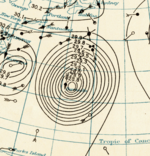 Hurrikaani Kaksi pinta -analyysi 21. syyskuuta 1922.png