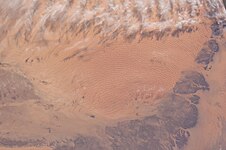 dunes in a desert background (the Earth from ISS)