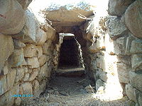 Inside of the tomb of the giants of San Cosimo.