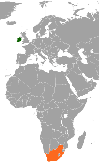 <span class="mw-page-title-main">Ireland–South Africa relations</span> Bilateral relations