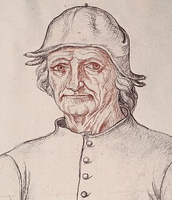 Drawing of a man wearing a hat