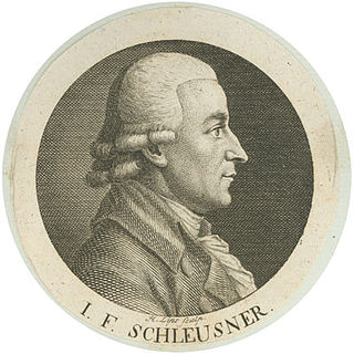 <span class="mw-page-title-main">Johann Friedrich Schleusner</span> German Protestant theologian (1759-1831)