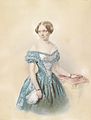 Johann Nepomuk Horrak Bildnis einer jungen Frau in blauem Kleid 1851.jpg