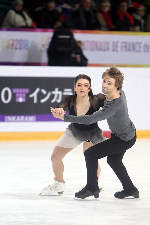 Kaitlin Hawayek and Jean-Luc Baker at the 2018 Internationaux de France