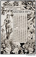 wandkalender voor Bouwkundig weekblad 1889