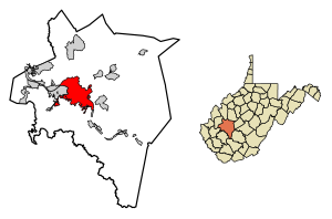 Location within Kanawha County